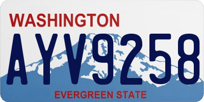 WA license plate AYV9258
