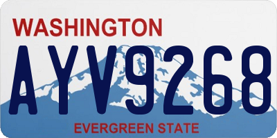WA license plate AYV9268