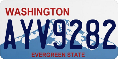 WA license plate AYV9282