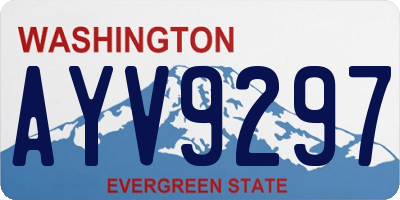 WA license plate AYV9297