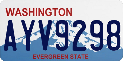 WA license plate AYV9298
