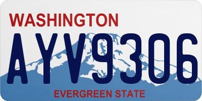 WA license plate AYV9306