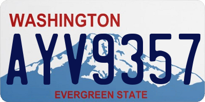 WA license plate AYV9357