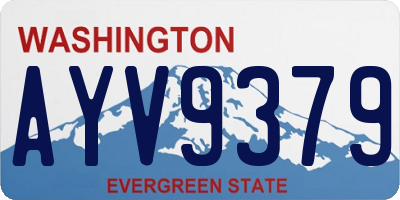 WA license plate AYV9379
