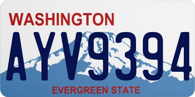 WA license plate AYV9394