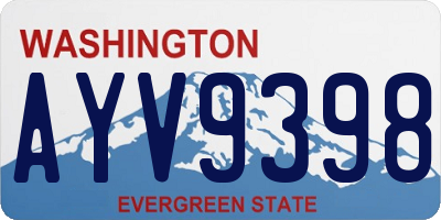 WA license plate AYV9398