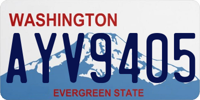 WA license plate AYV9405
