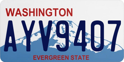 WA license plate AYV9407
