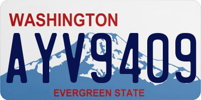 WA license plate AYV9409