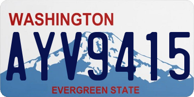 WA license plate AYV9415