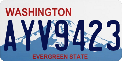 WA license plate AYV9423