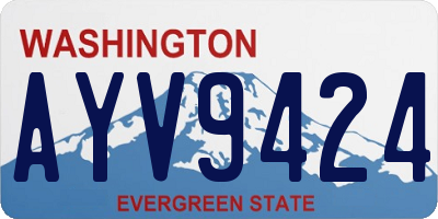 WA license plate AYV9424