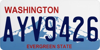 WA license plate AYV9426
