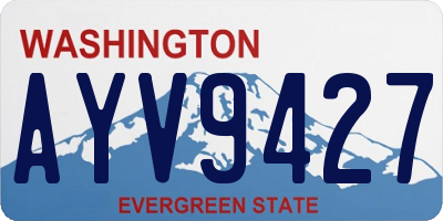 WA license plate AYV9427