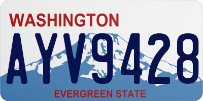 WA license plate AYV9428