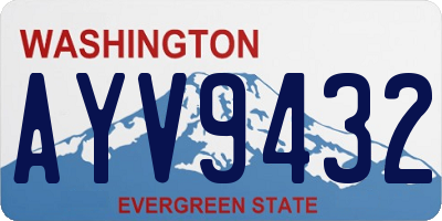 WA license plate AYV9432