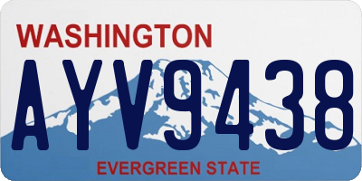 WA license plate AYV9438