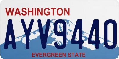 WA license plate AYV9440