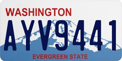 WA license plate AYV9441