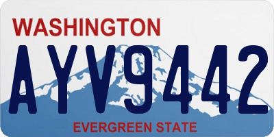 WA license plate AYV9442