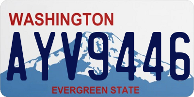 WA license plate AYV9446