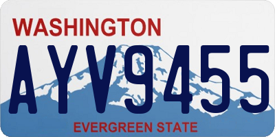 WA license plate AYV9455