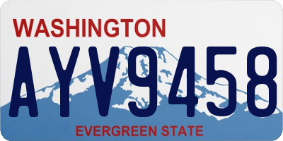 WA license plate AYV9458