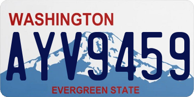 WA license plate AYV9459