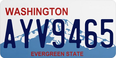 WA license plate AYV9465