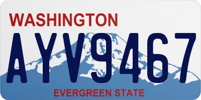 WA license plate AYV9467