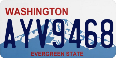 WA license plate AYV9468