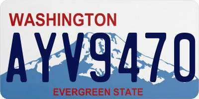WA license plate AYV9470
