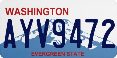 WA license plate AYV9472