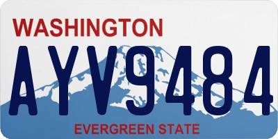 WA license plate AYV9484