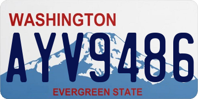 WA license plate AYV9486