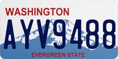 WA license plate AYV9488