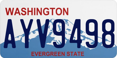 WA license plate AYV9498