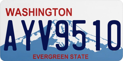 WA license plate AYV9510