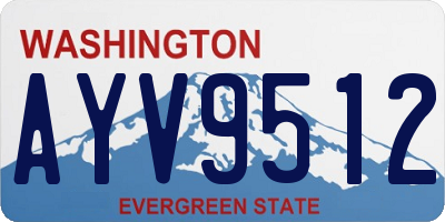 WA license plate AYV9512