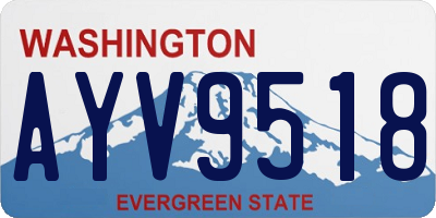 WA license plate AYV9518