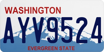 WA license plate AYV9524