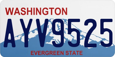 WA license plate AYV9525