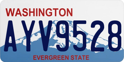 WA license plate AYV9528