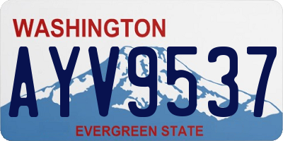 WA license plate AYV9537