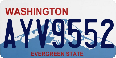 WA license plate AYV9552