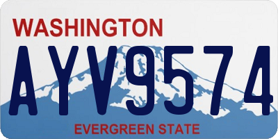 WA license plate AYV9574