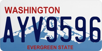 WA license plate AYV9596