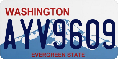 WA license plate AYV9609