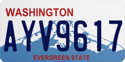 WA license plate AYV9617