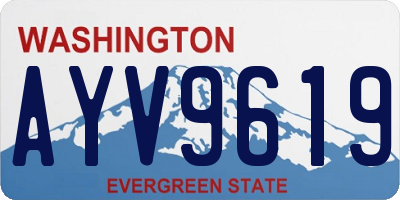 WA license plate AYV9619